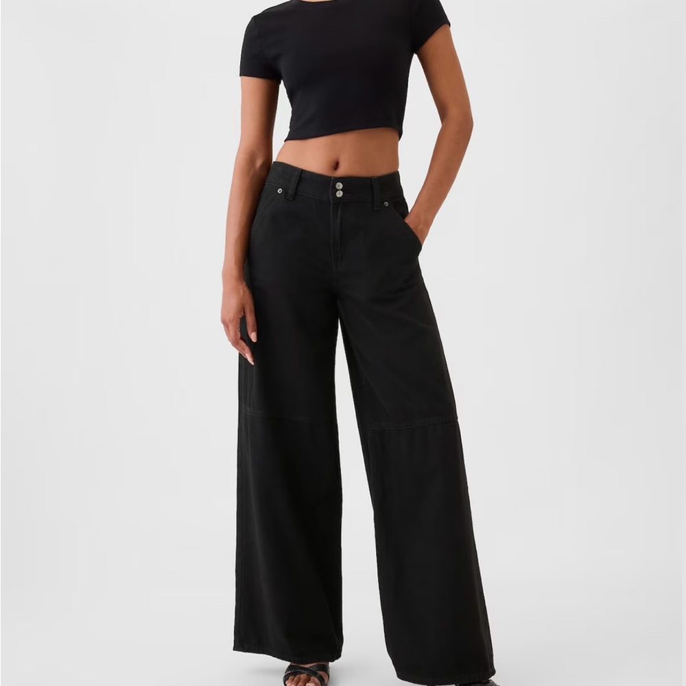 GAP Women's Black Wide-Leg Jeans